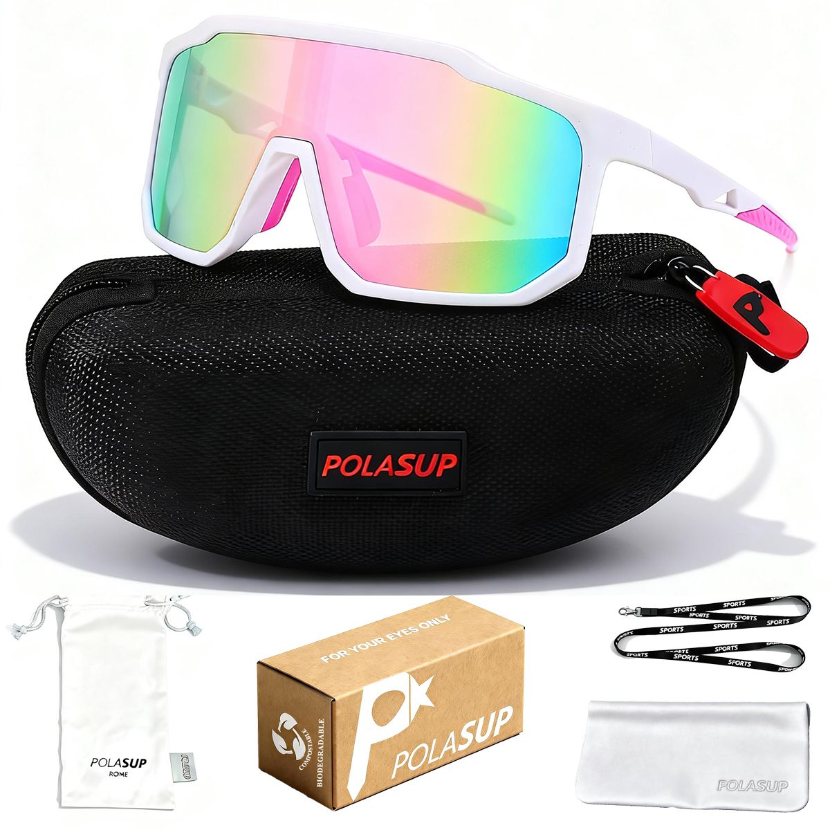POLASUP - POLASUP GAFAS LENTES de sol para  ciclismo deportes y actividades CORRER al aire libre unisex UV400