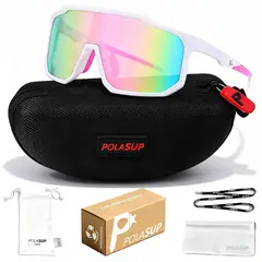 POLASUP - GAFAS LENTES de sol para ciclismo deportes y actividades CORRER al aire libre unisex UV400