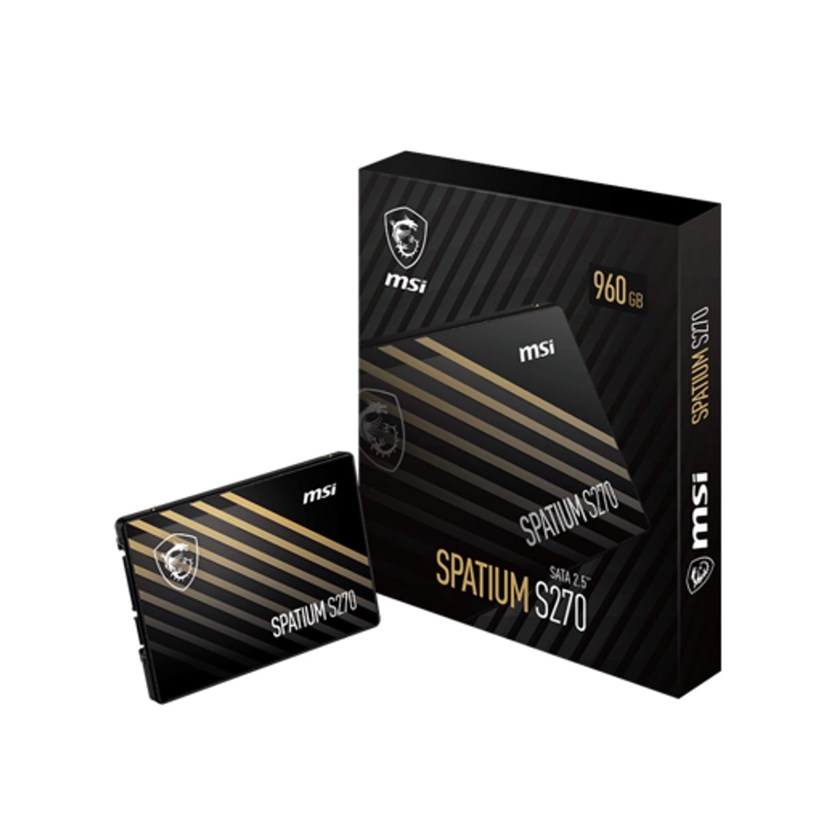 MSI - Unidad SSD MSI SPATIUM S270 960GB SATA III 25 3D NAND Lectura 500MBs Escritura 450MBs