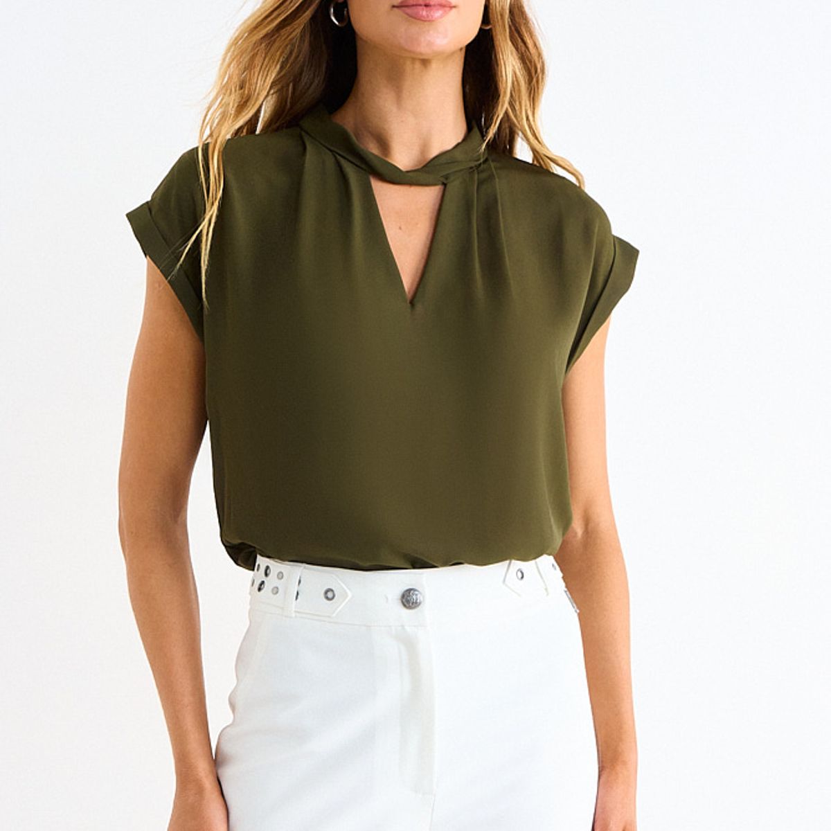ASH - Blusa Lisa Mujer Verde Ash
