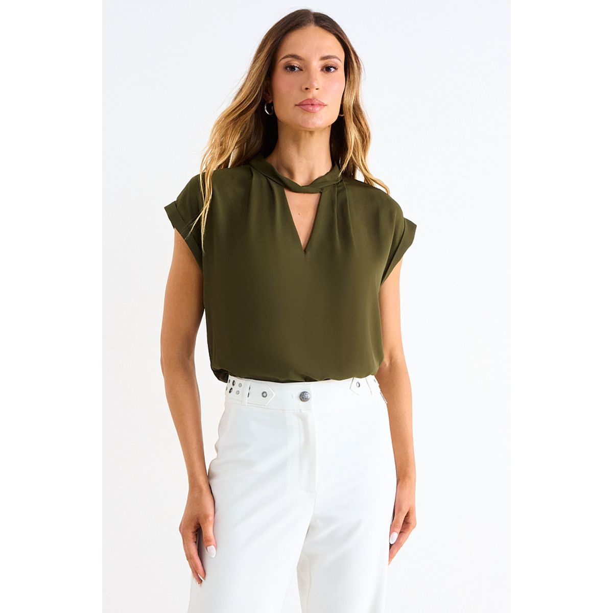 ASH - Blusa Lisa Mujer Verde Ash