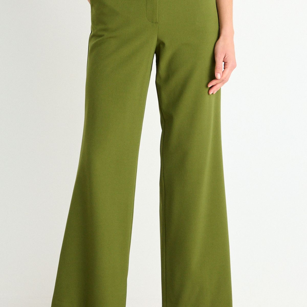 ASH - Pantalon Liso Mujer Verde Ash