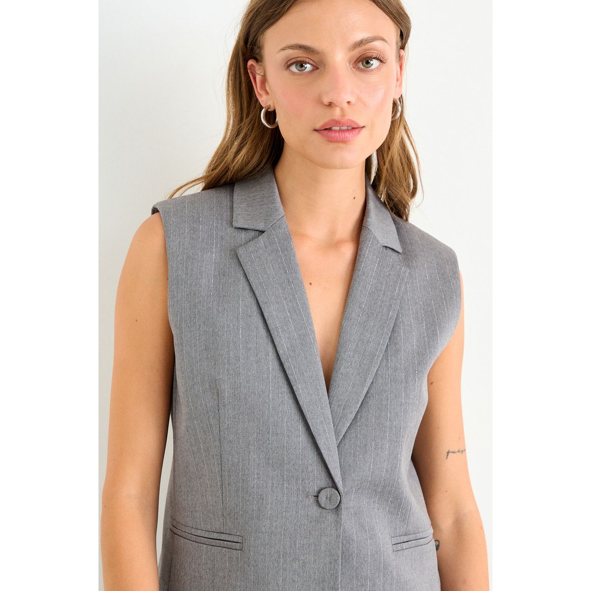 IO - Blazer Fantasia Mujer Gris Io