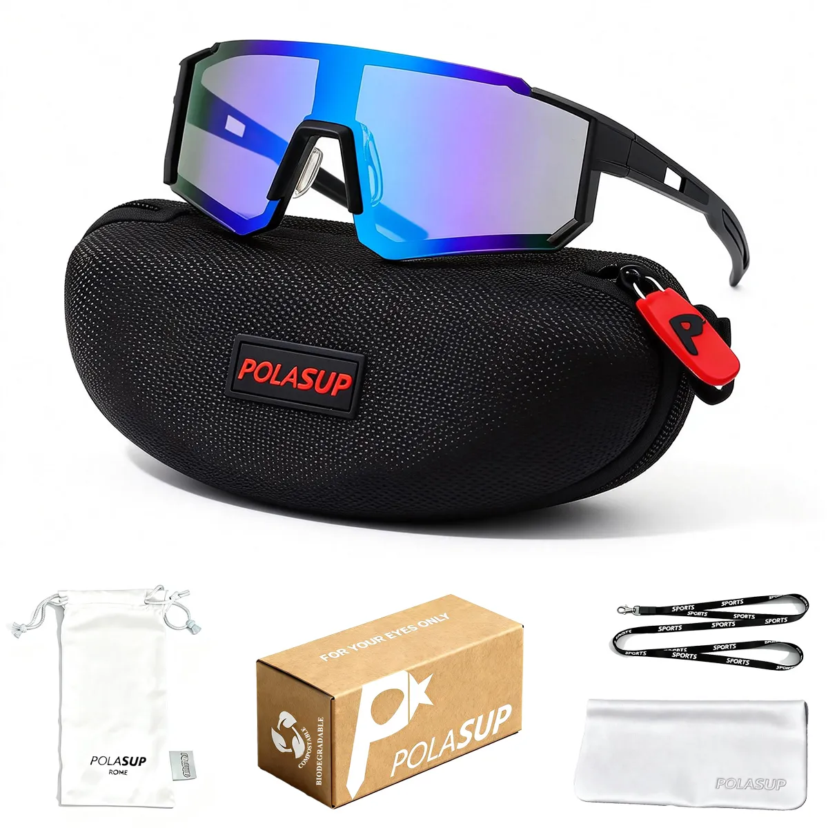 POLASUP - POLASUP LENTES Gafas de sol para  ciclismo deportes y actividades CORRER al aire libre unisex  UV400