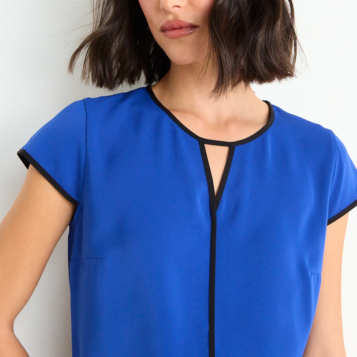 ASH - Blusa Lisa Mujer Azul Ash