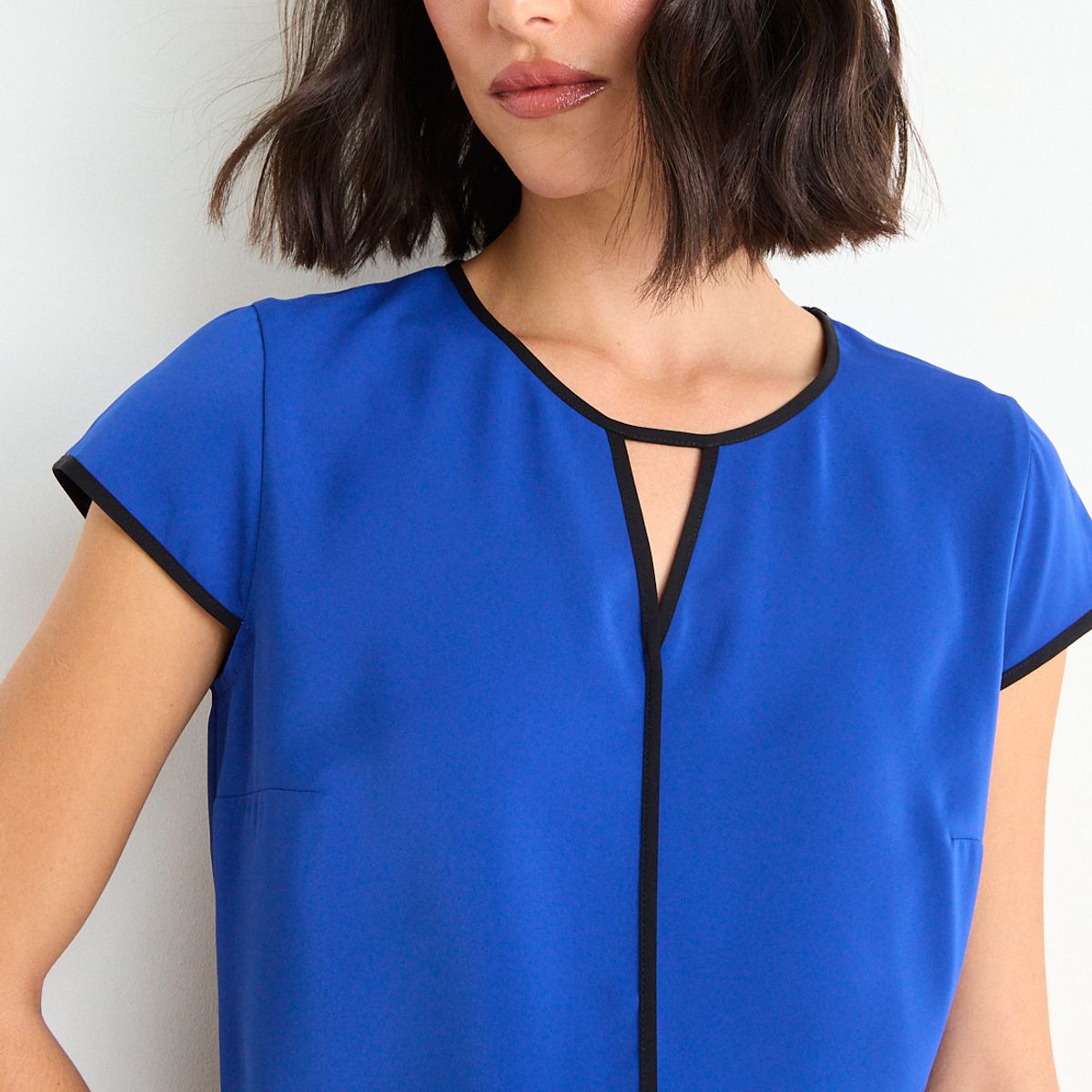 ASH - Blusa Lisa Mujer Azul Ash
