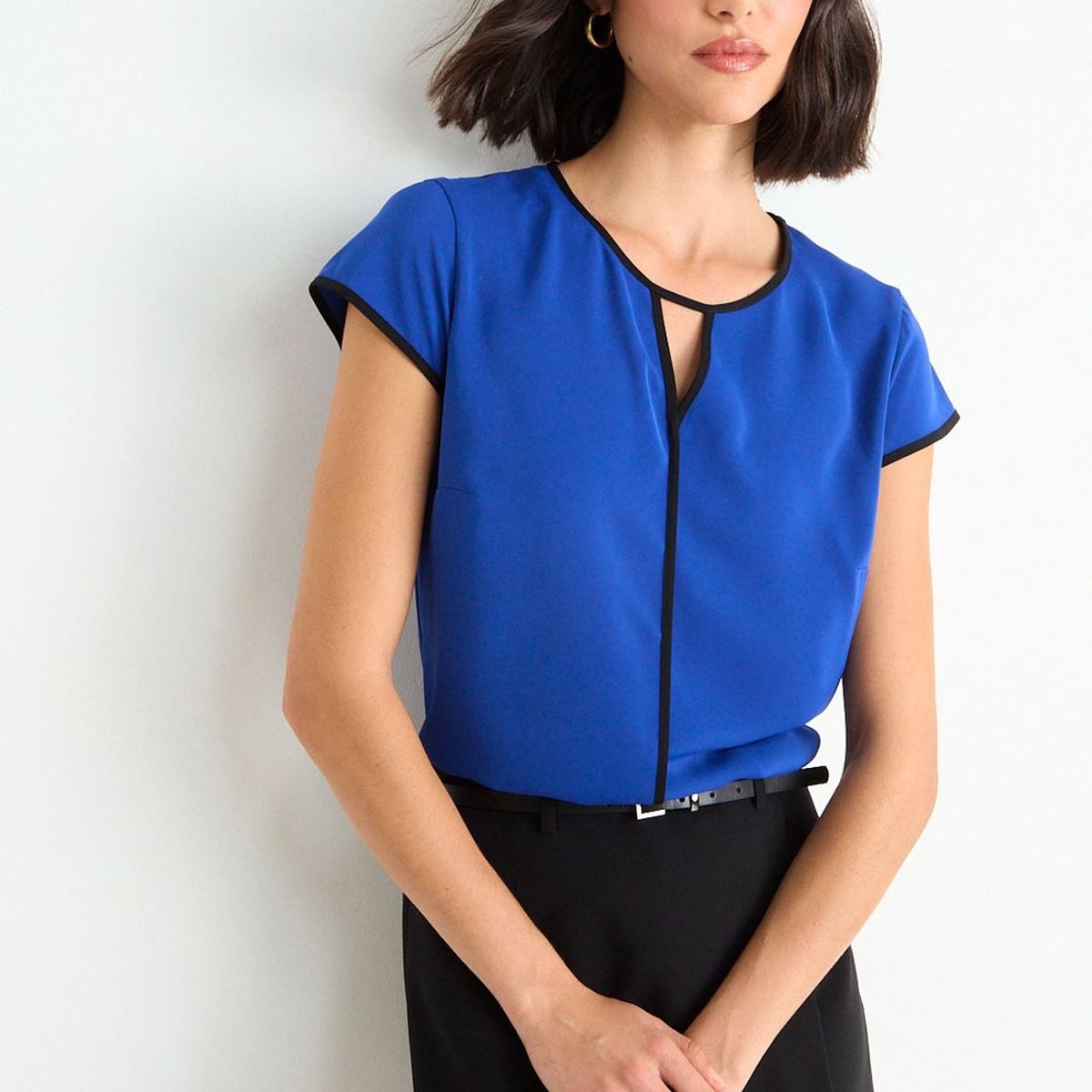 ASH - Blusa Lisa Mujer Azul Ash