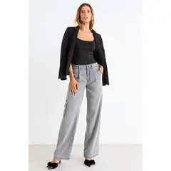 ASH - Jeans Cargo Mujer Gris