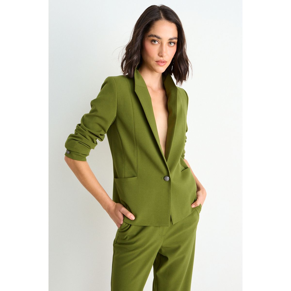 ASH - Blazer Liso Mujer Verde Ash