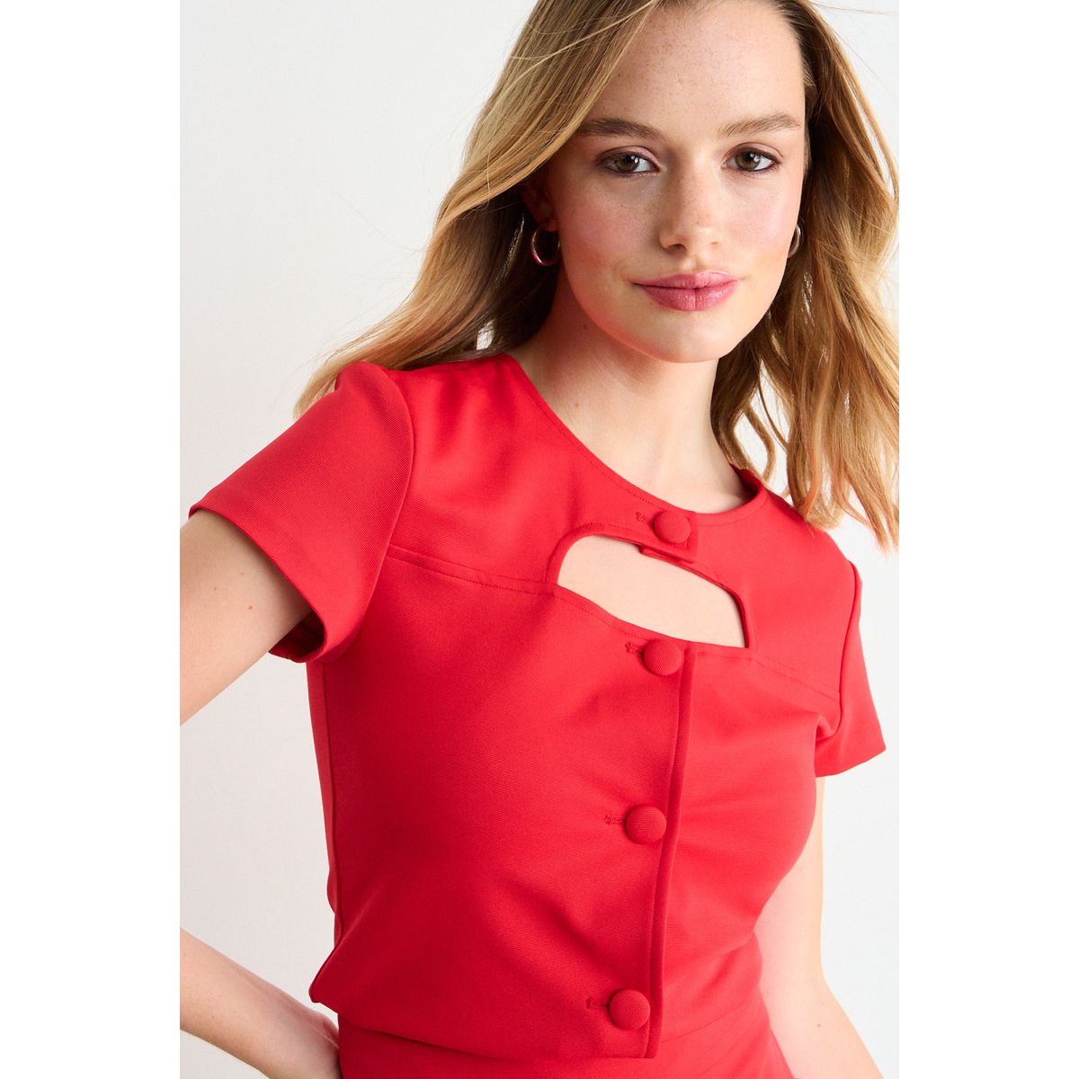 IO - Blusa Lisa Mujer Rojo Io
