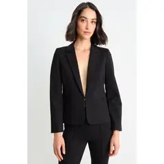 ASH - Blazer Liso De Tope Mujer Negro
