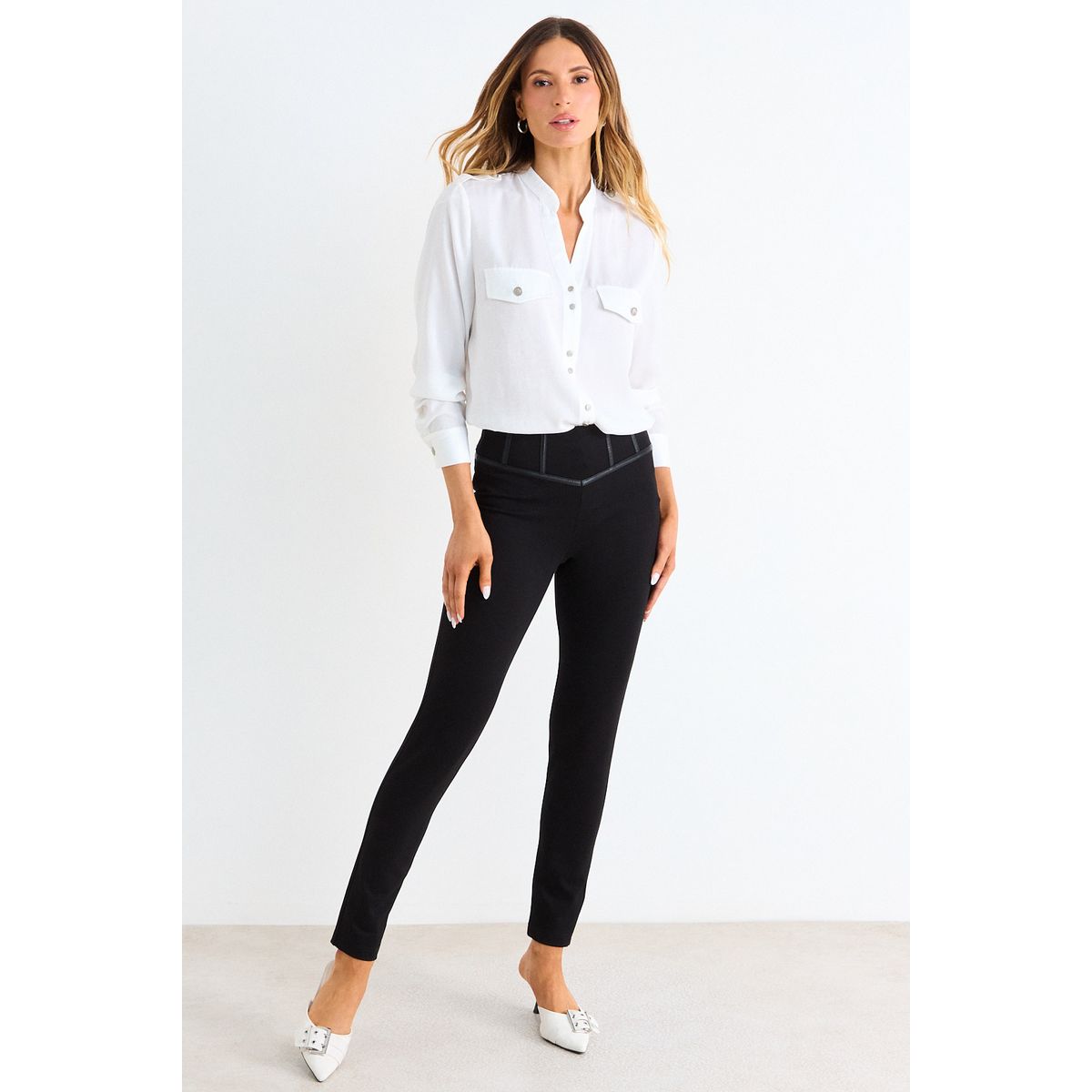 ASH - Calza Entallada Mujer Negro Ash