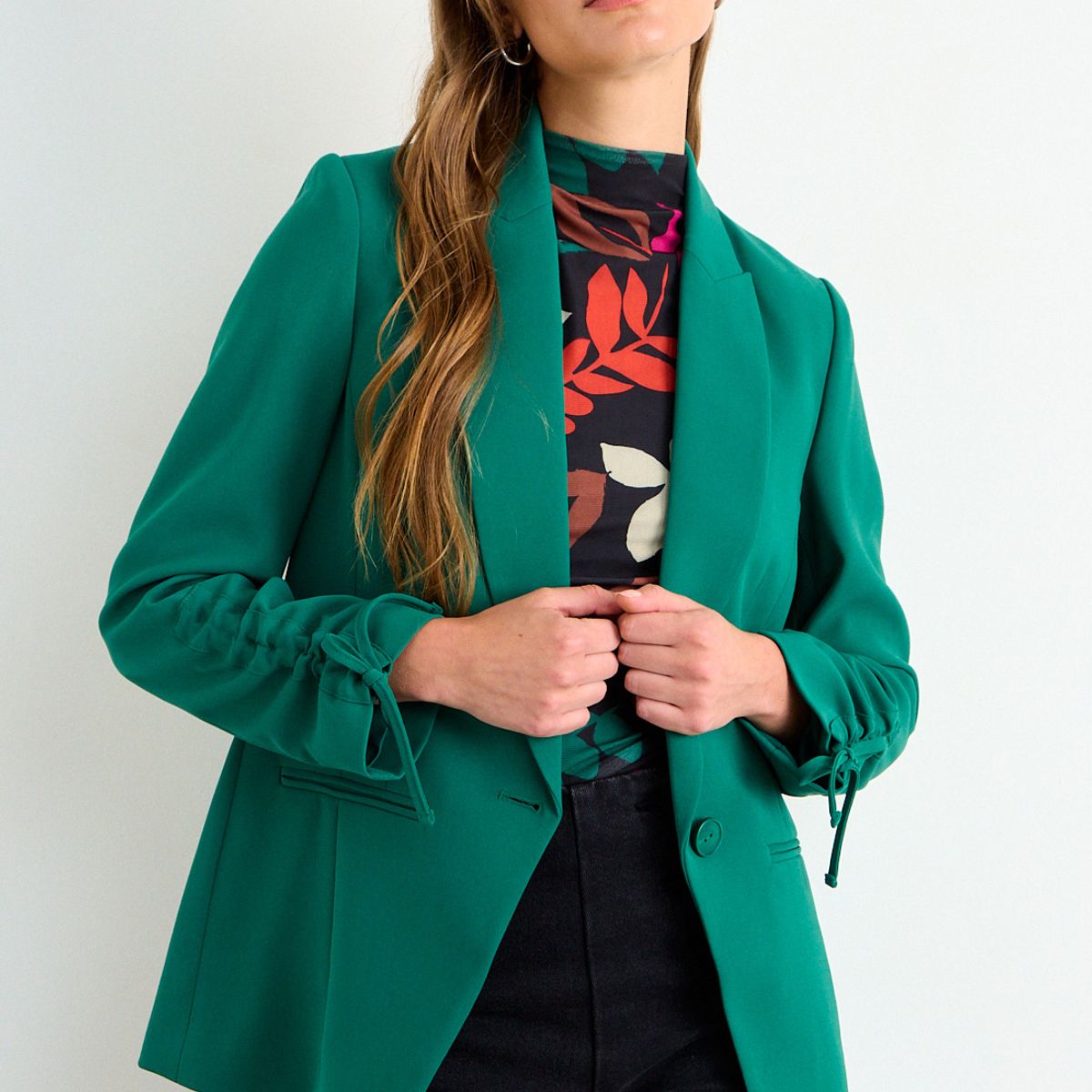 IO - Blazer Liso Mujer Verde Esmeralda Io