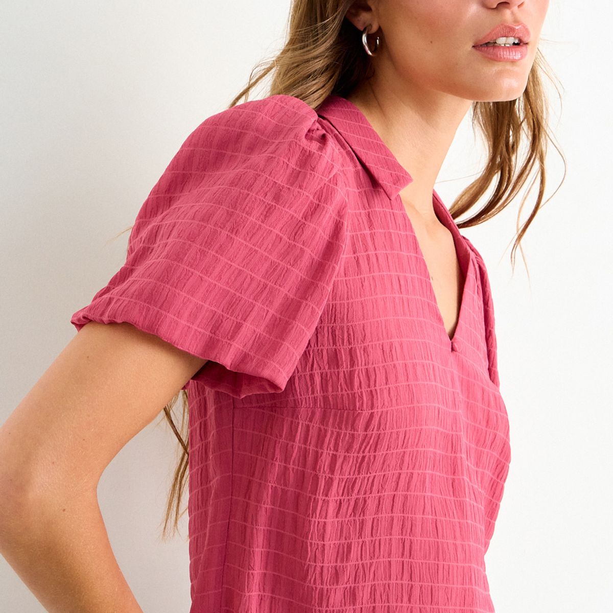 IO - Blusa Lisa Mujer Fucsia Io
