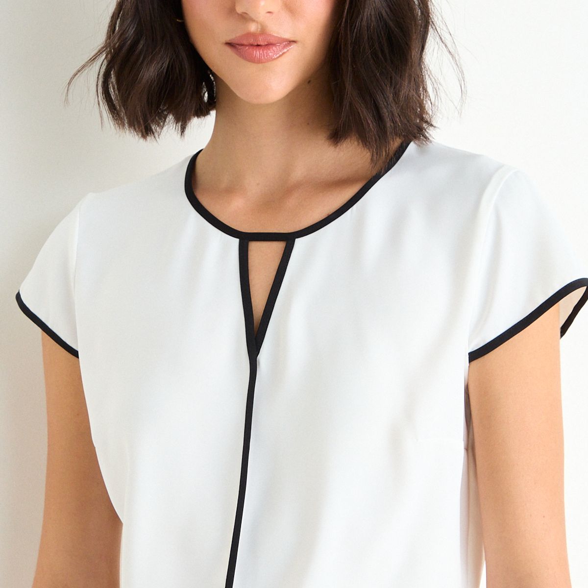 ASH - Blusa Lisa Mujer Crudo Ash