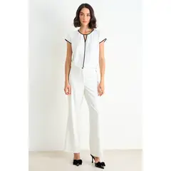 ASH - Blusa Lisa Mujer Crudo