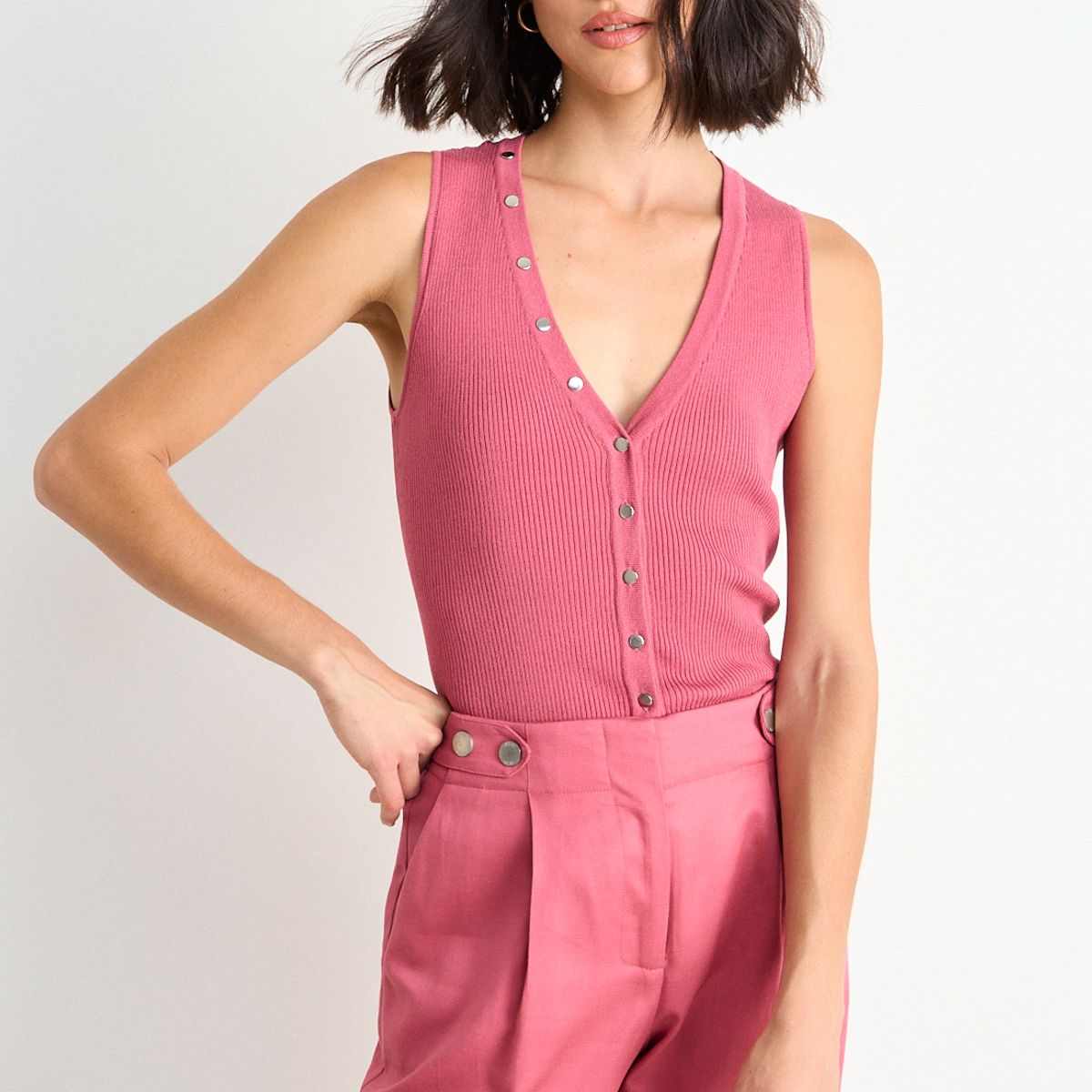 ASH - Polera Tejida Mujer Rosa Ash