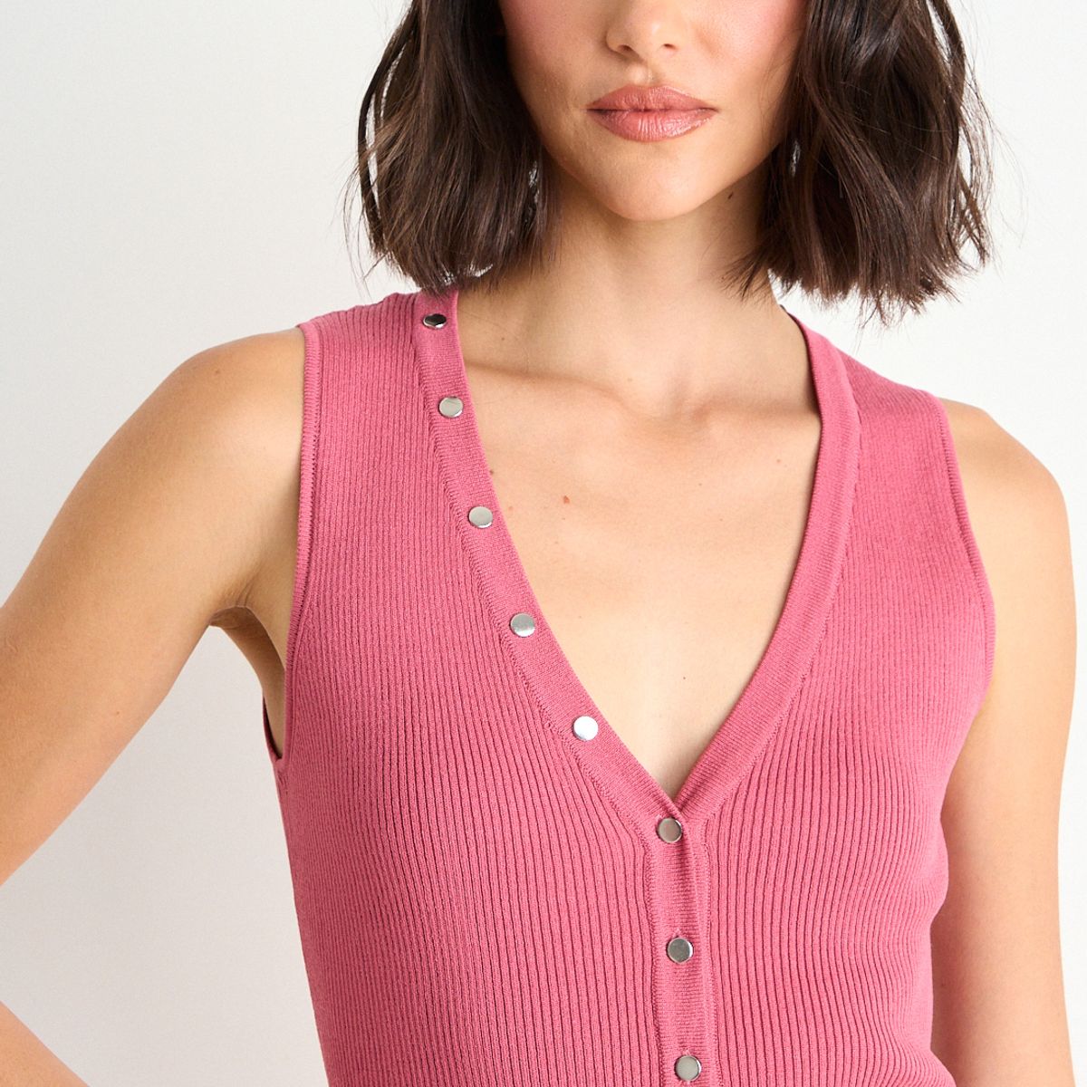 ASH - Polera Tejida Mujer Rosa Ash
