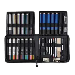 GENERICO - Set Lapices Colores 83 Pzs Dibujo Profesional Estuche