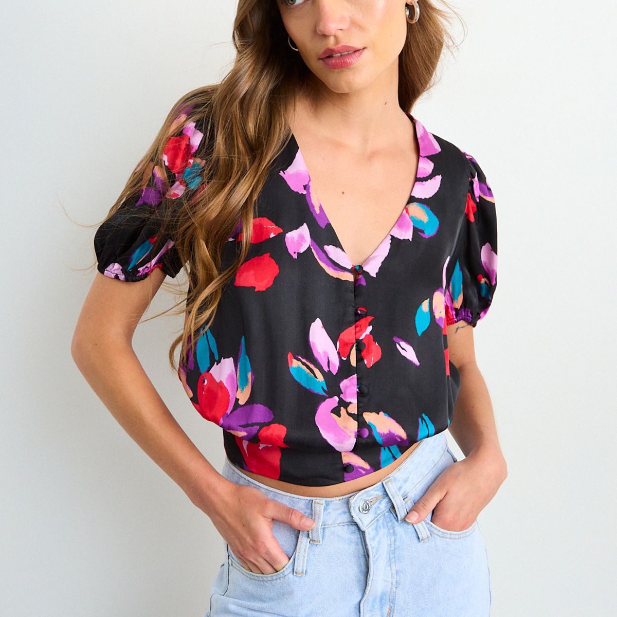 IO - Blusa Fantasia Mujer Negro Io