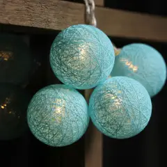 GENERICO - Luces Led Guirnaldas Esferas Hilos celeste 2mt A Pilasaa