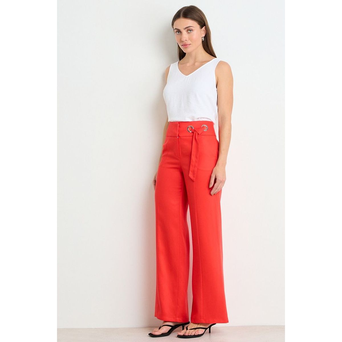 ASH - Pantalon Liso Mujer Rojo Ash