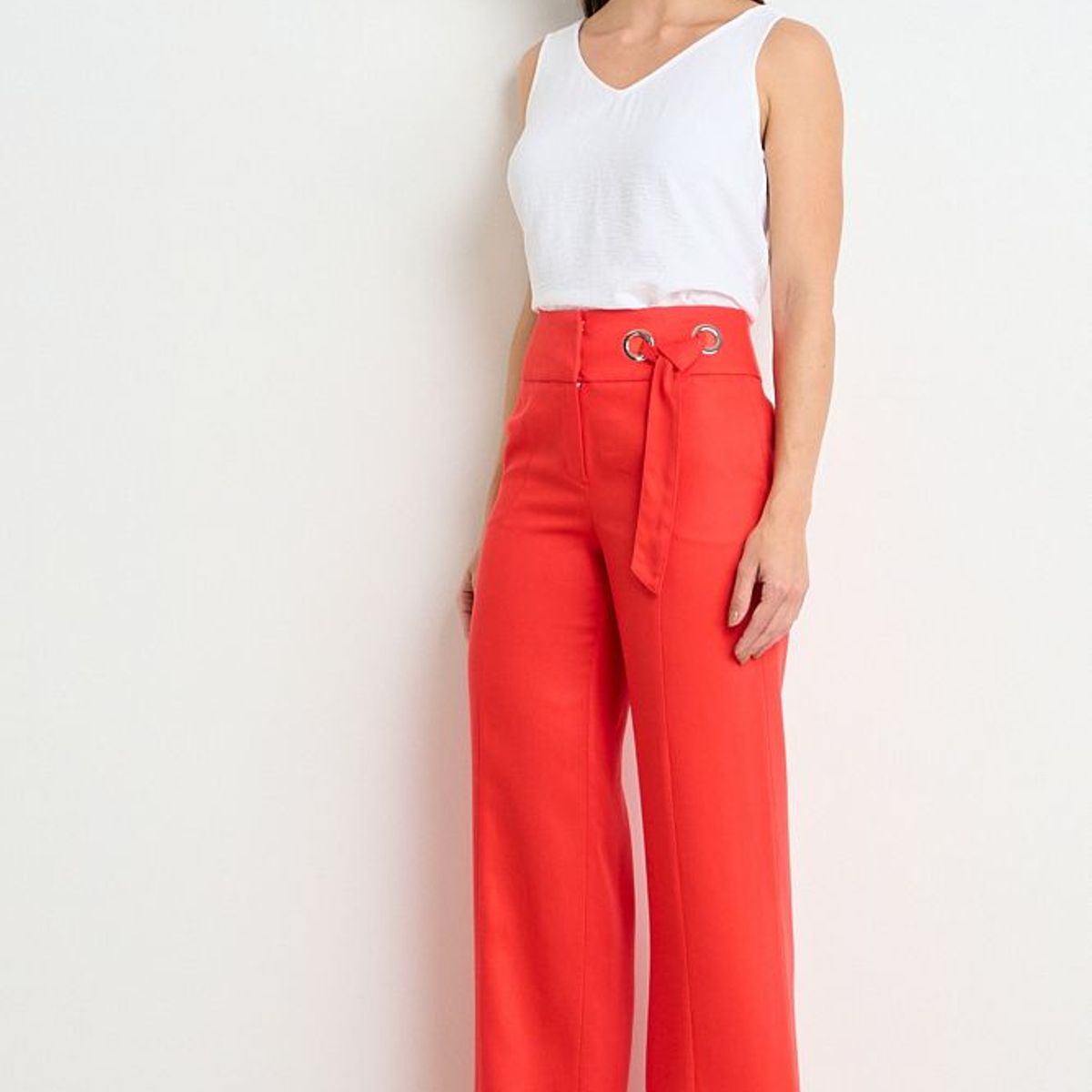 ASH - Pantalon Liso Mujer Rojo Ash