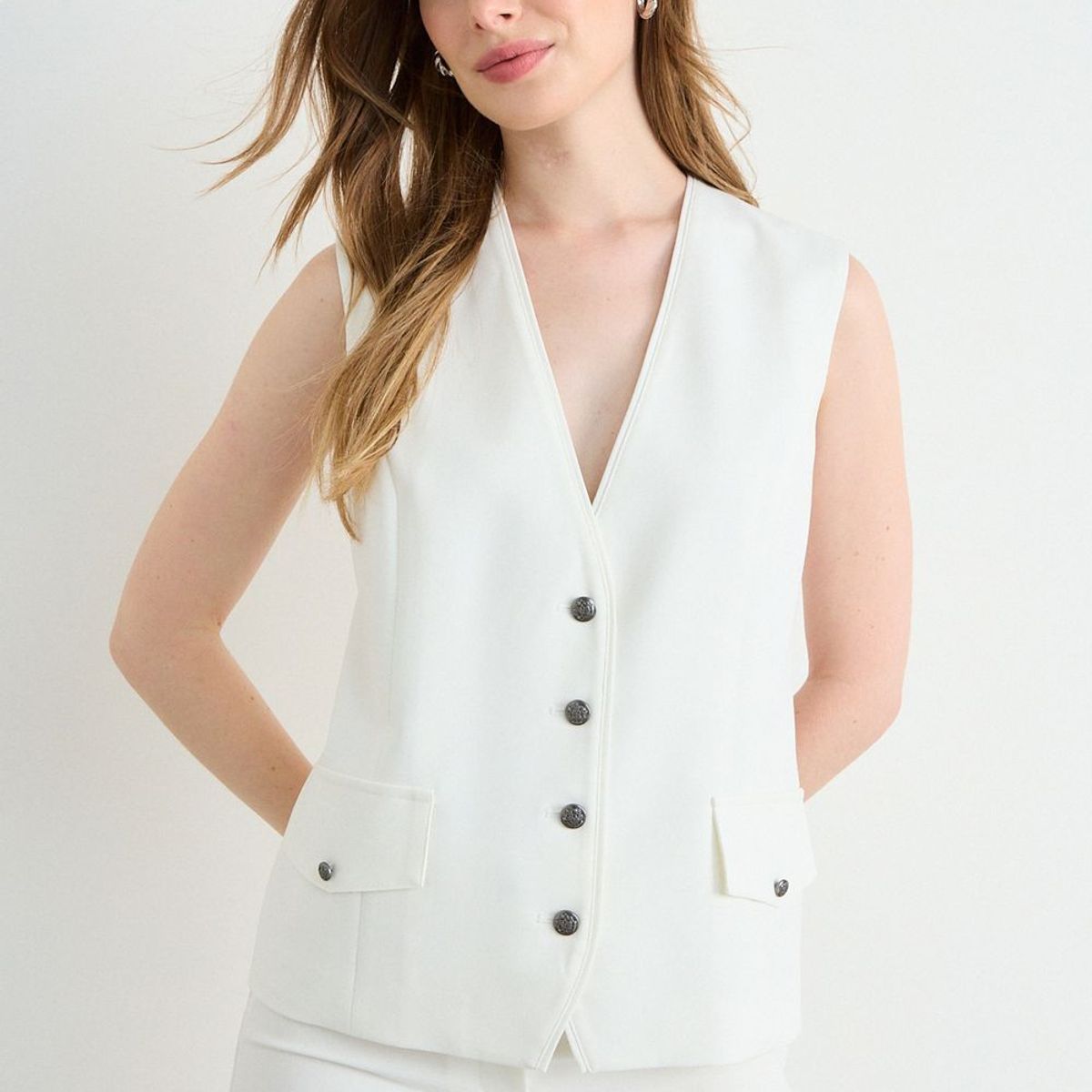 ASH - Gilet Liso Mujer Crudo Ash