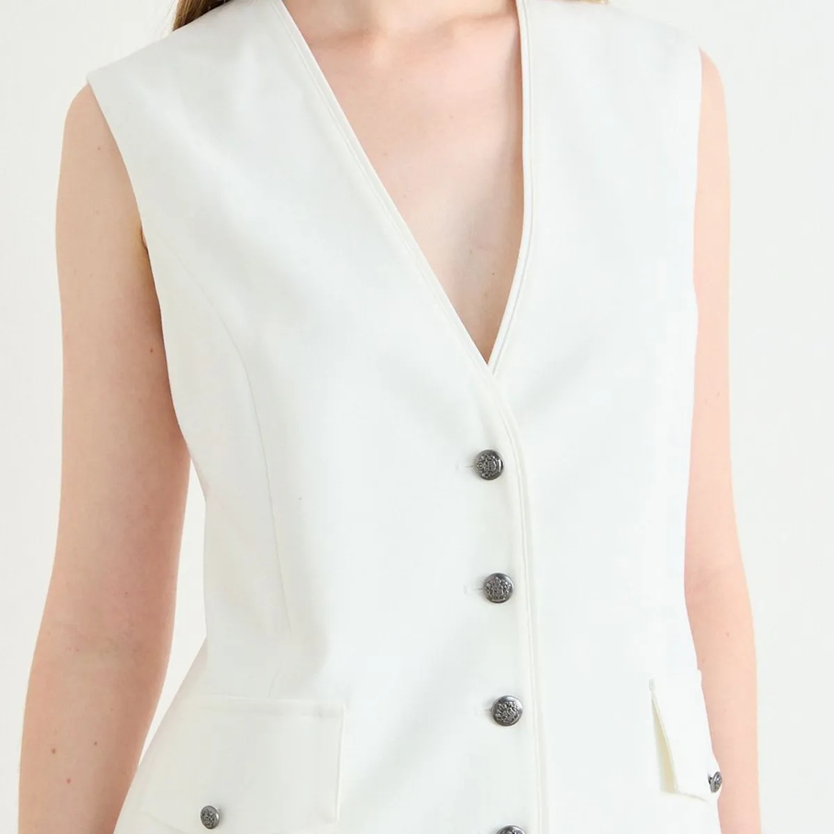 ASH - Gilet Liso Mujer Crudo Ash