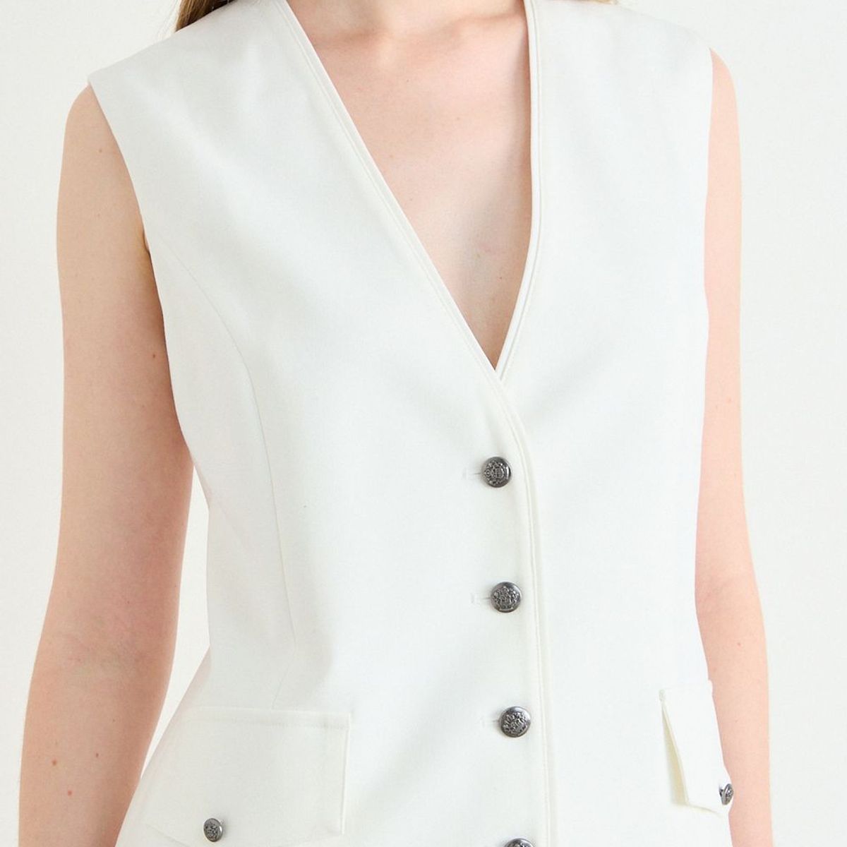 ASH - Gilet Liso Mujer Crudo Ash