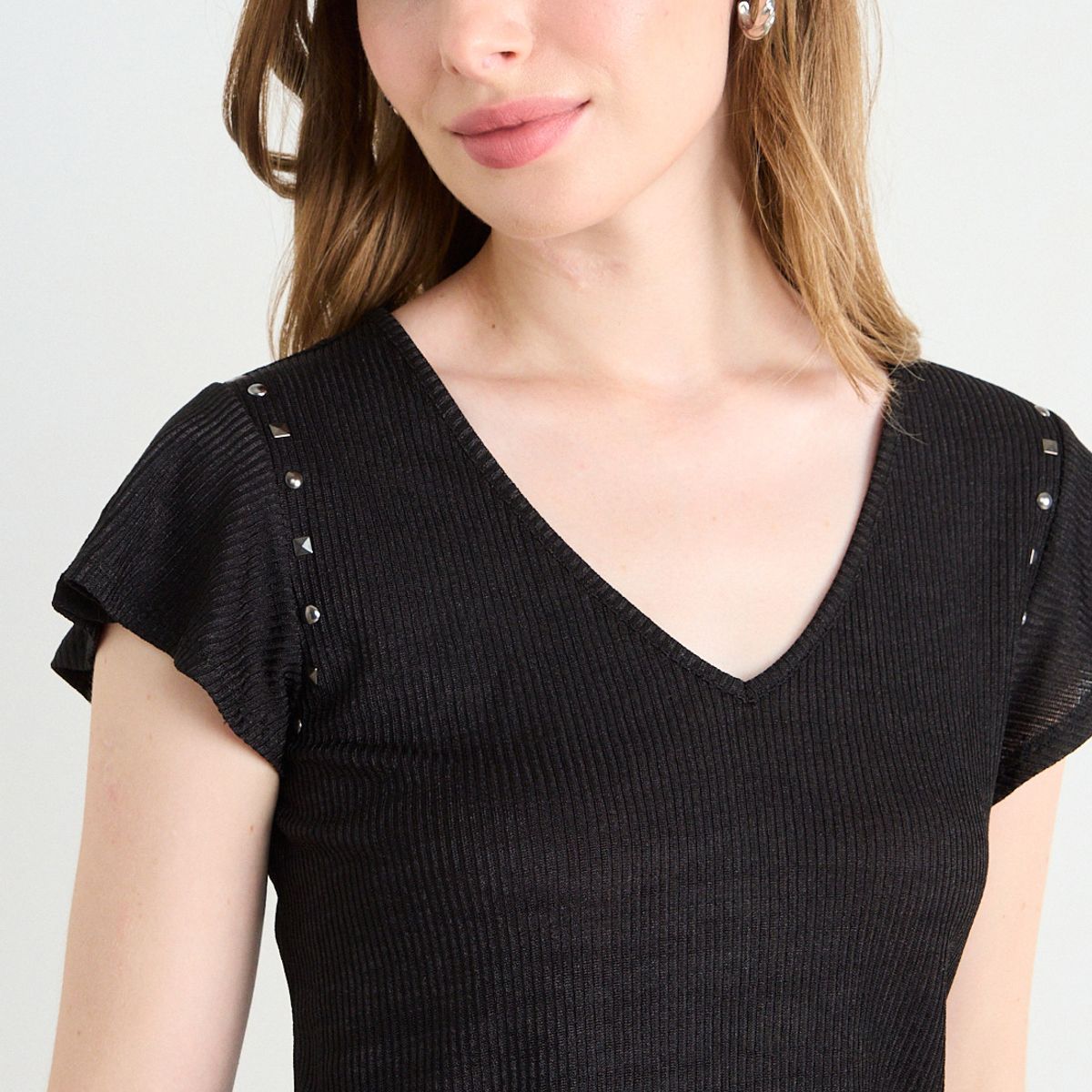 ASH - Polera Lisa Mujer Negro Ash