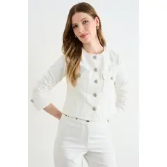 ASH - Casaca Lisa Mujer Crudo