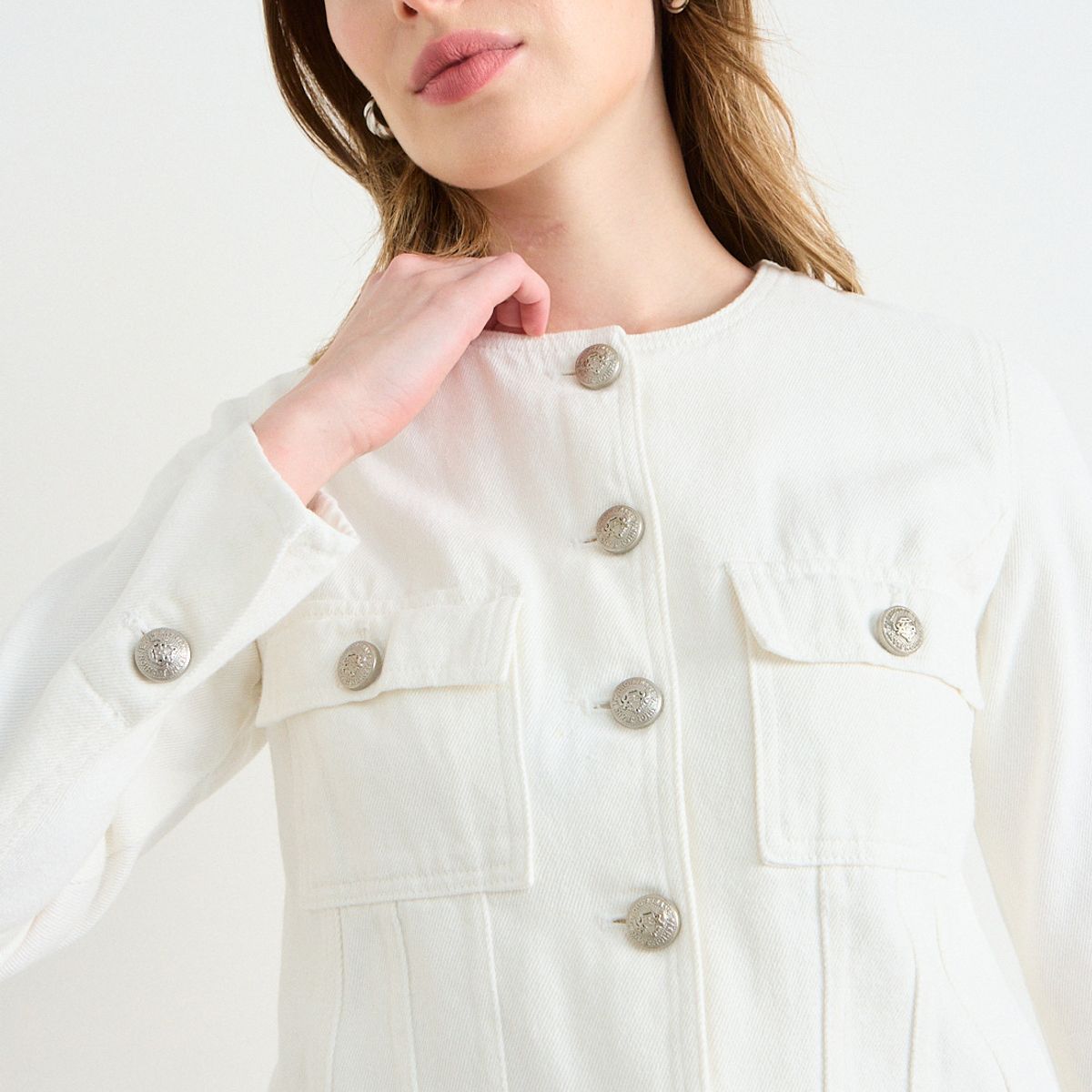 ASH - Casaca Lisa Mujer Crudo Ash