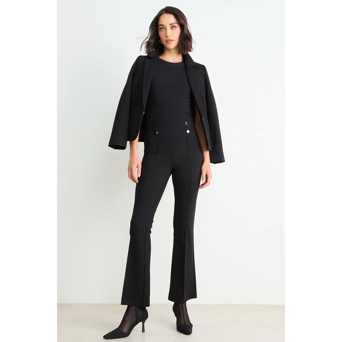 ASH - Calza Pretina Ancha Mujer Negro Ash
