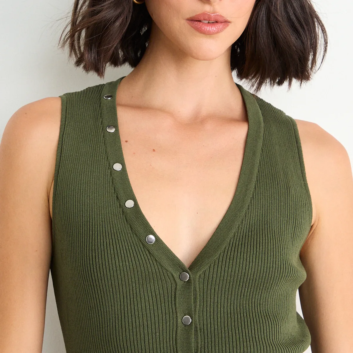 ASH - Polera Tejida Mujer Verde Ash