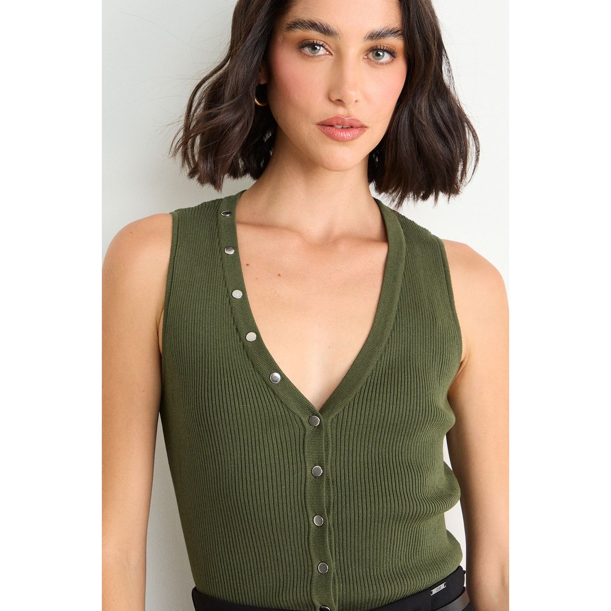 ASH - Polera Tejida Mujer Verde Ash