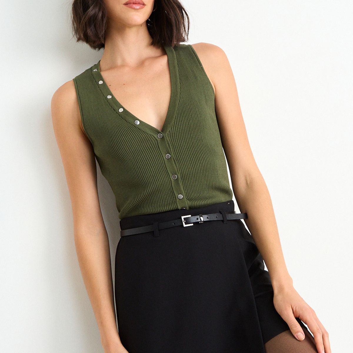 ASH - Polera Tejida Mujer Verde Ash