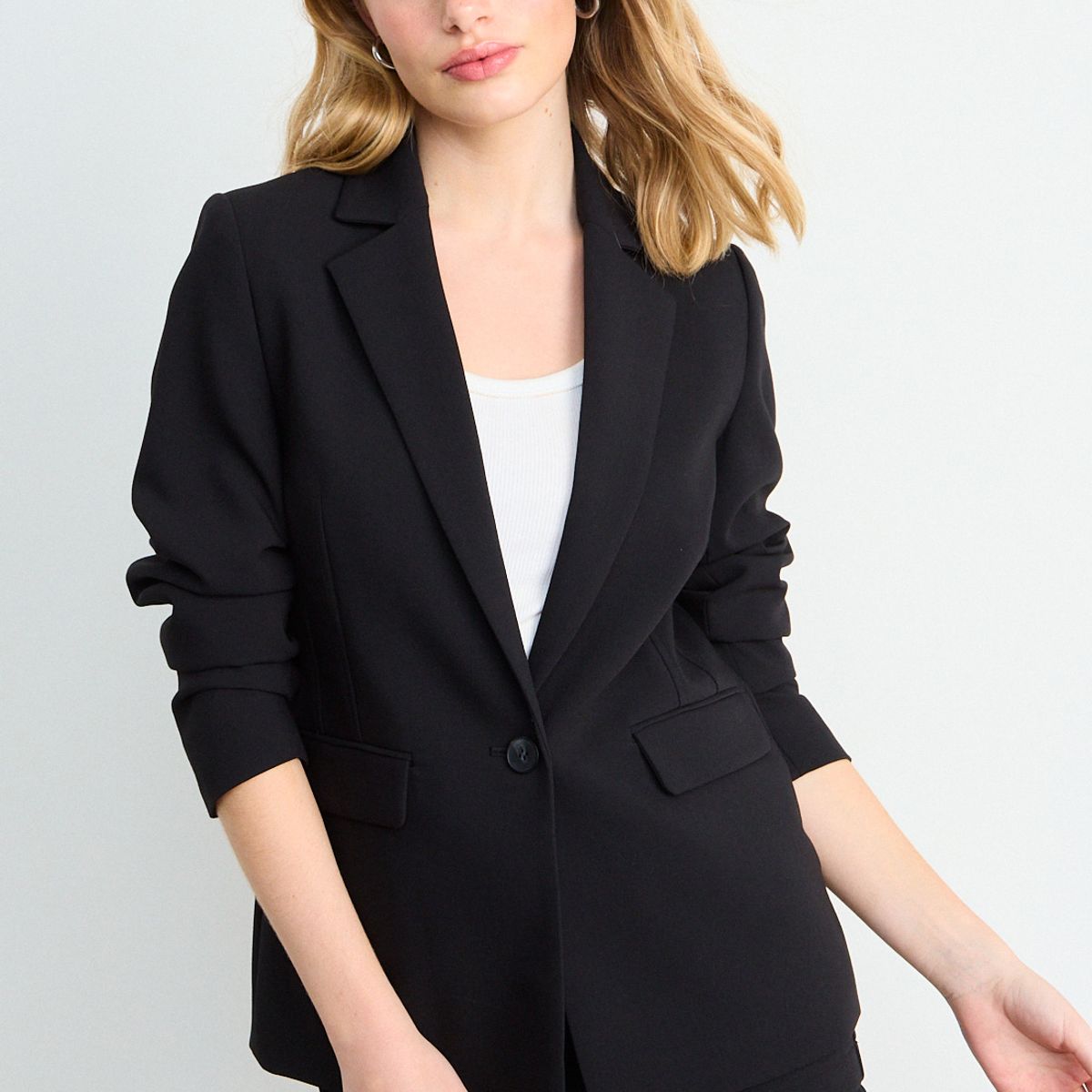 IO - Blazer Liso Mujer Negro Io