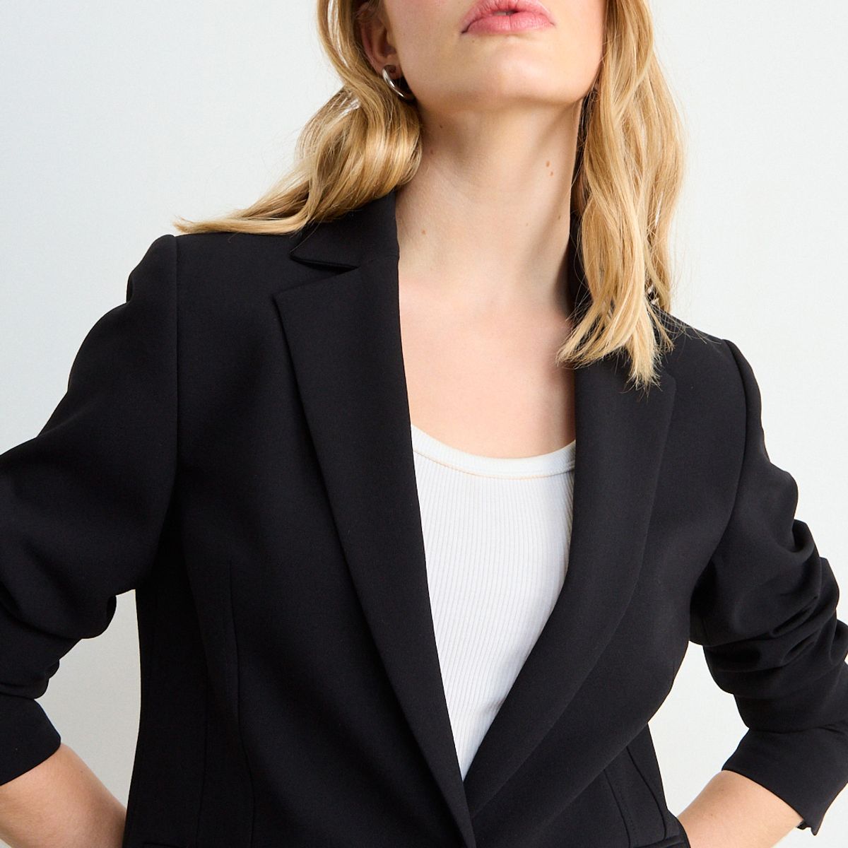 IO - Blazer Liso Mujer Negro Io