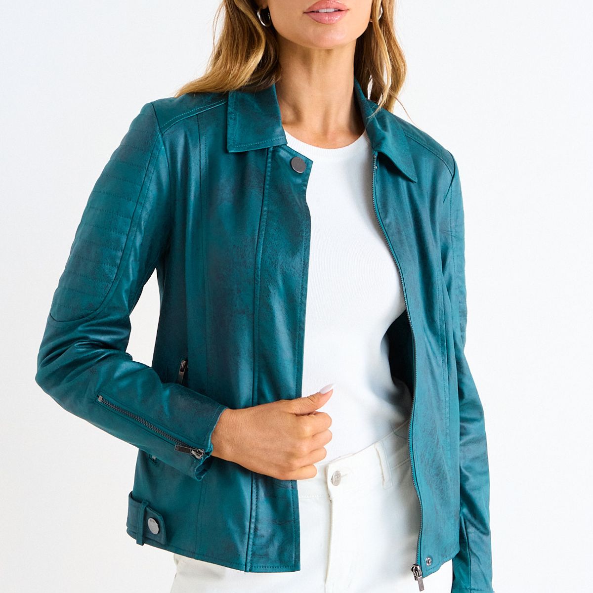 ASH - Chaqueta De Suede Mujer Turquesa Ash