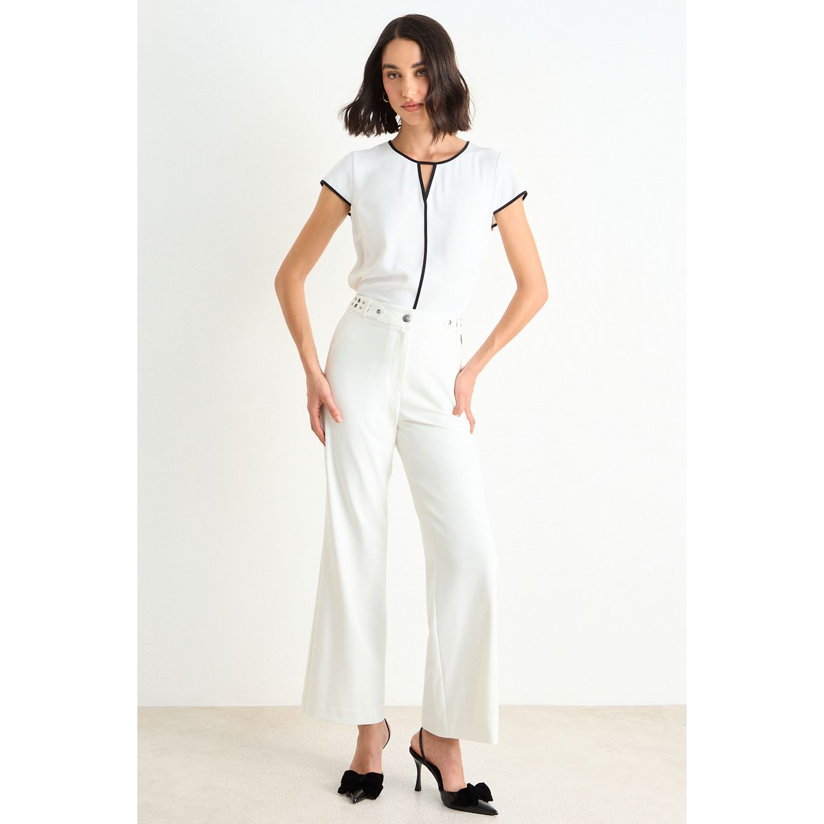 ASH - Pantalon Liso Mujer Crudo Ash