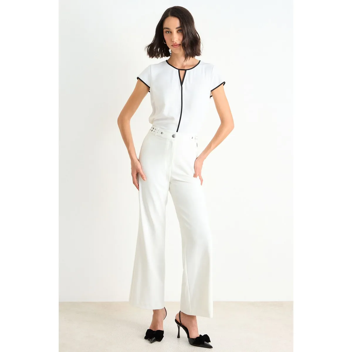 ASH - Pantalon Liso Mujer Crudo Ash