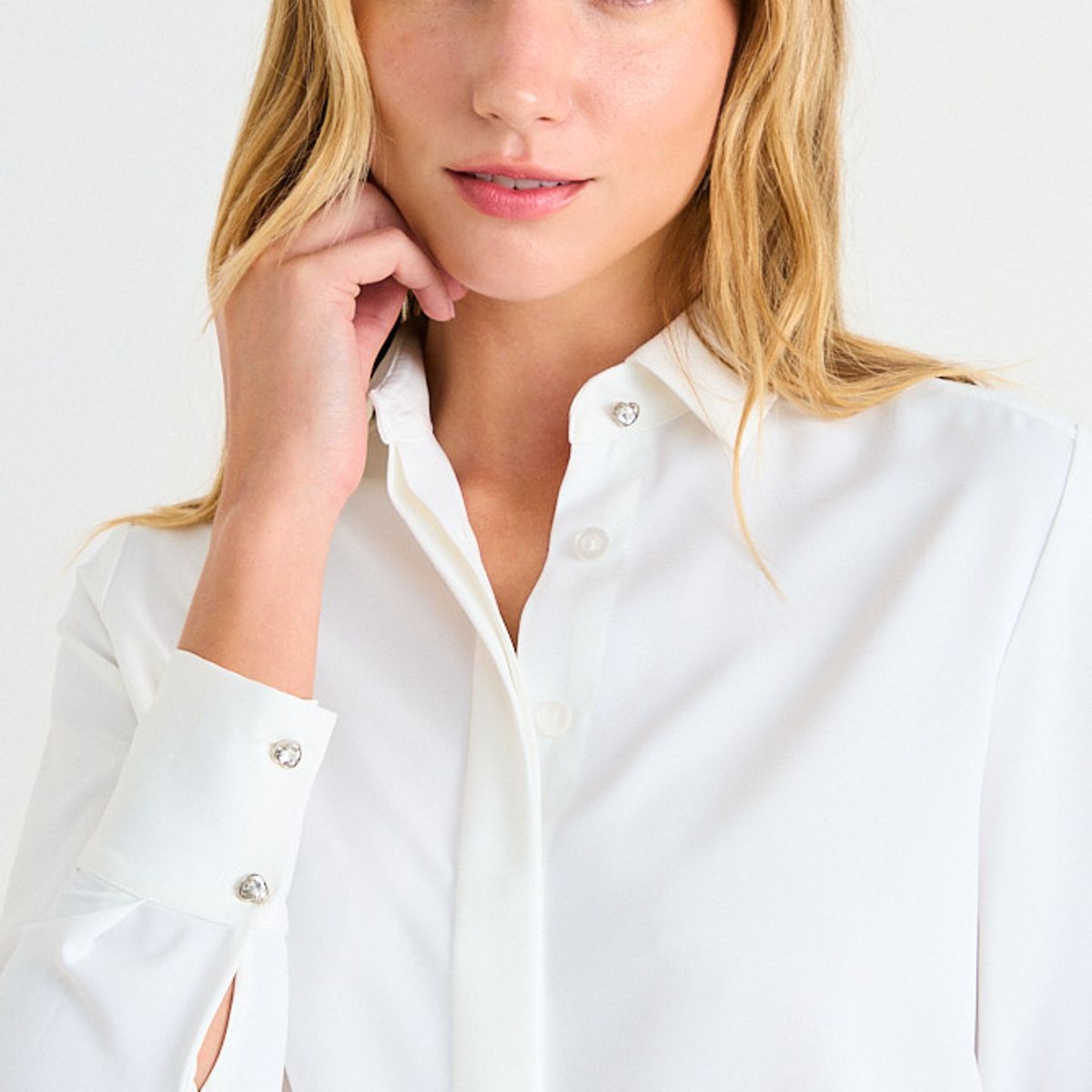 ASH - Blusa Lisa Mujer Crudo Ash