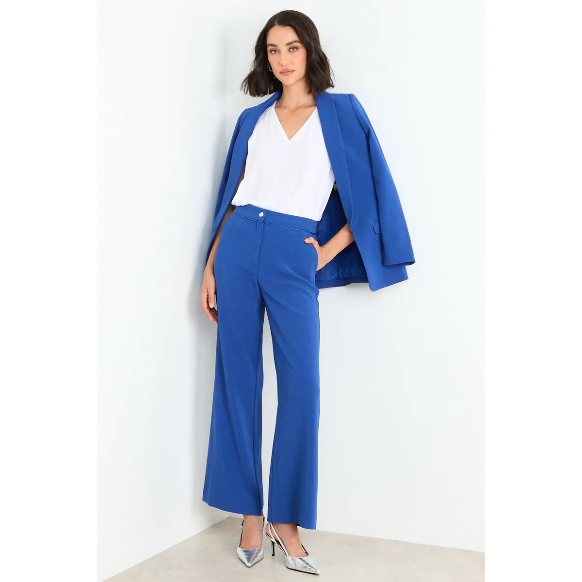 ASH - Pantalon Liso Mujer Azul Ash