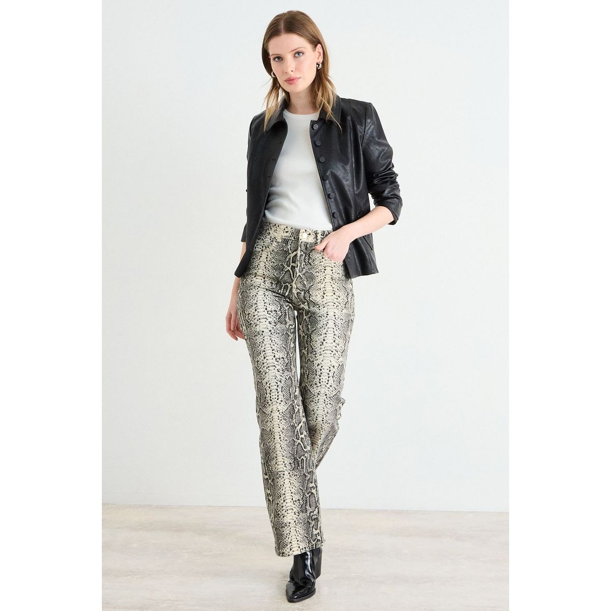 ASH - Flare Jeans Mujer Beige Ash