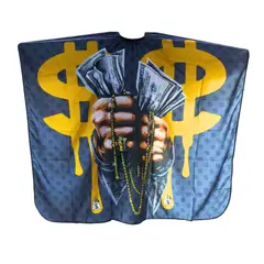 COMPRASMART CHILE - Capa Para Barberia Peluqueria 160cm X 145cm Diseño Dinero