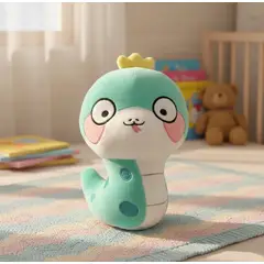 GENERICO - Peluche Serpiente Kawaii Con Corona Juguete Suave 23cm