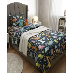 GENERICO - Juego de sábanas plaza y media infantil niña niño Dinosaurio