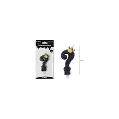 GENERICO - Vela negro de signo con corona 95cm