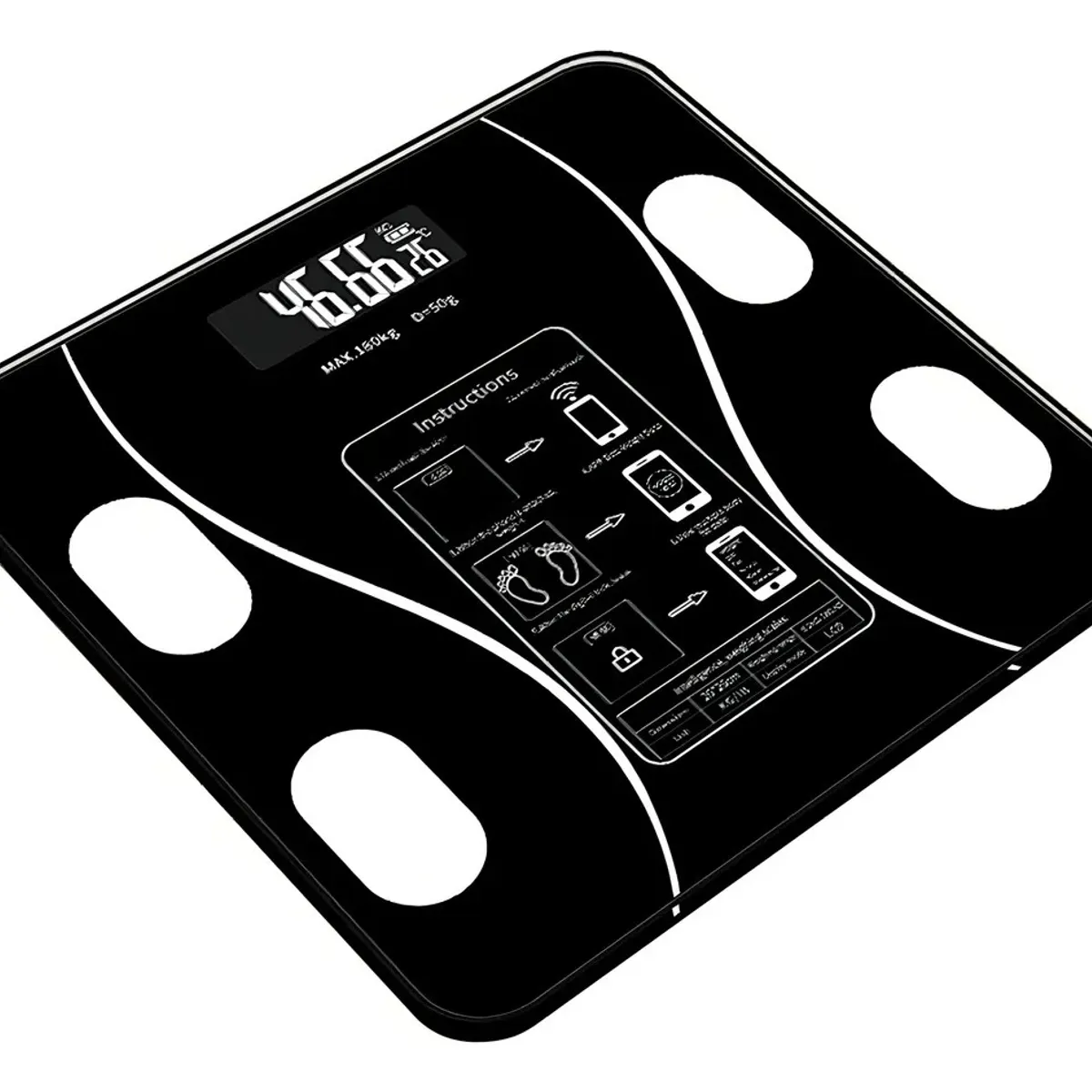 GENERICO - Pesa Digital De Baño Inteligente Bluetooth